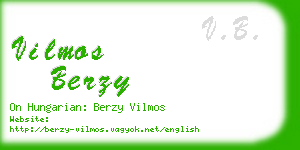 vilmos berzy business card